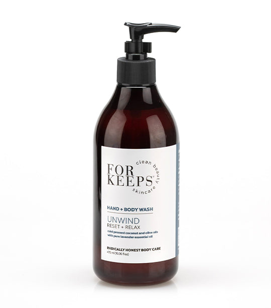 For Keeps Clean Beauty Skincare UNWIND Hand + Body Wash - 475ml