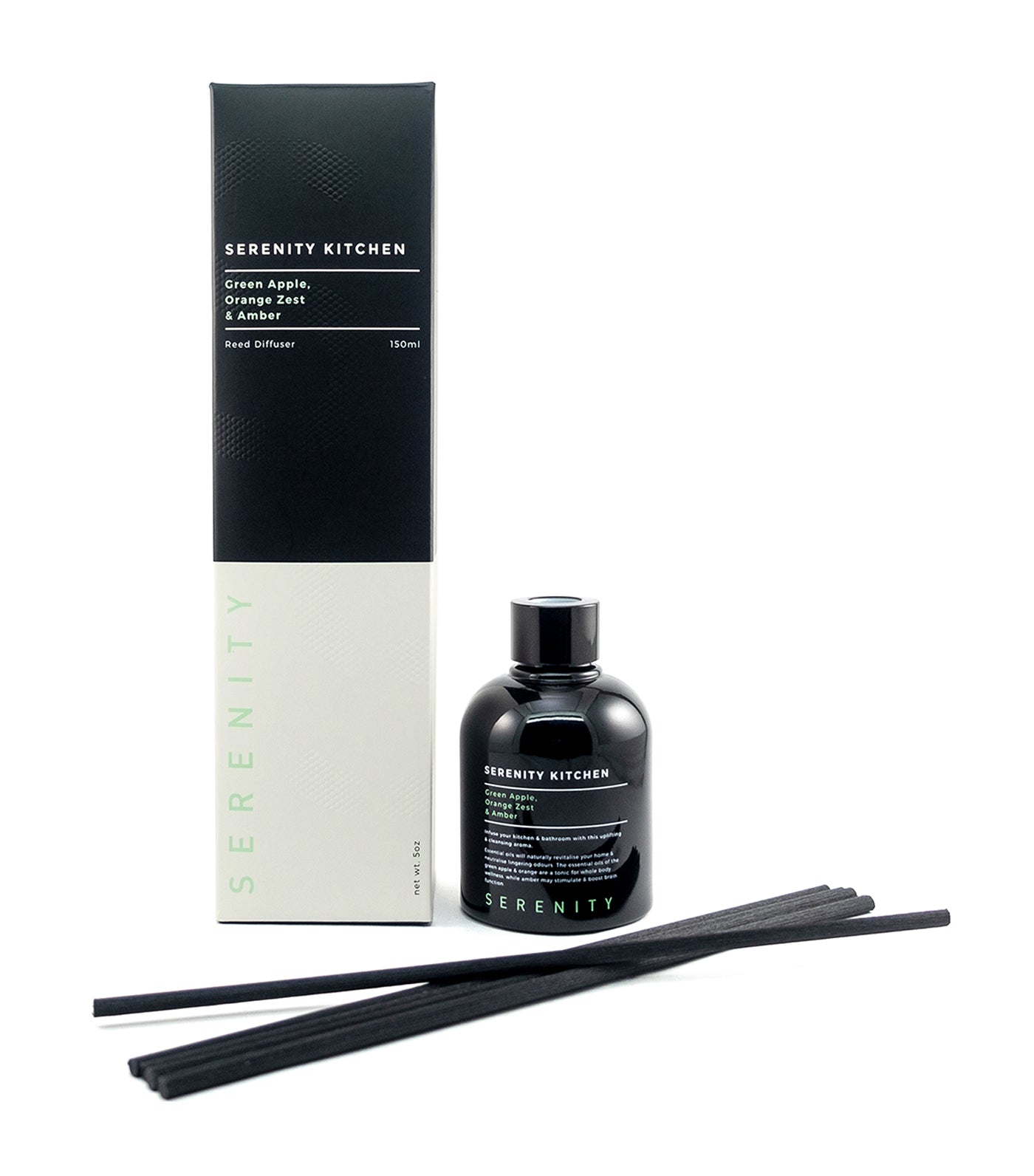 serenity green apple, orange zest, and amber reed diffuser