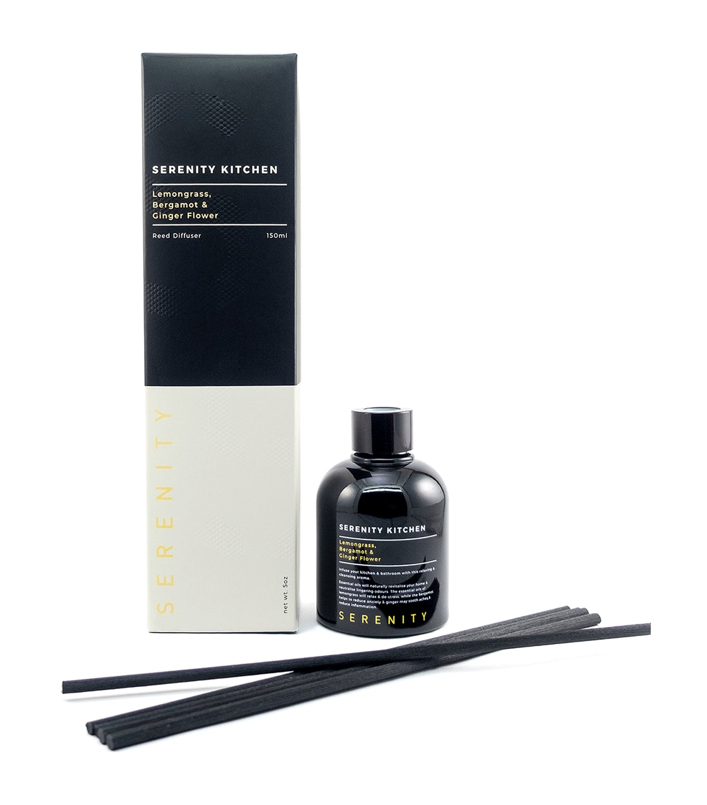 serenity lemongrass,bergamot, and ginger flower reed diffuser