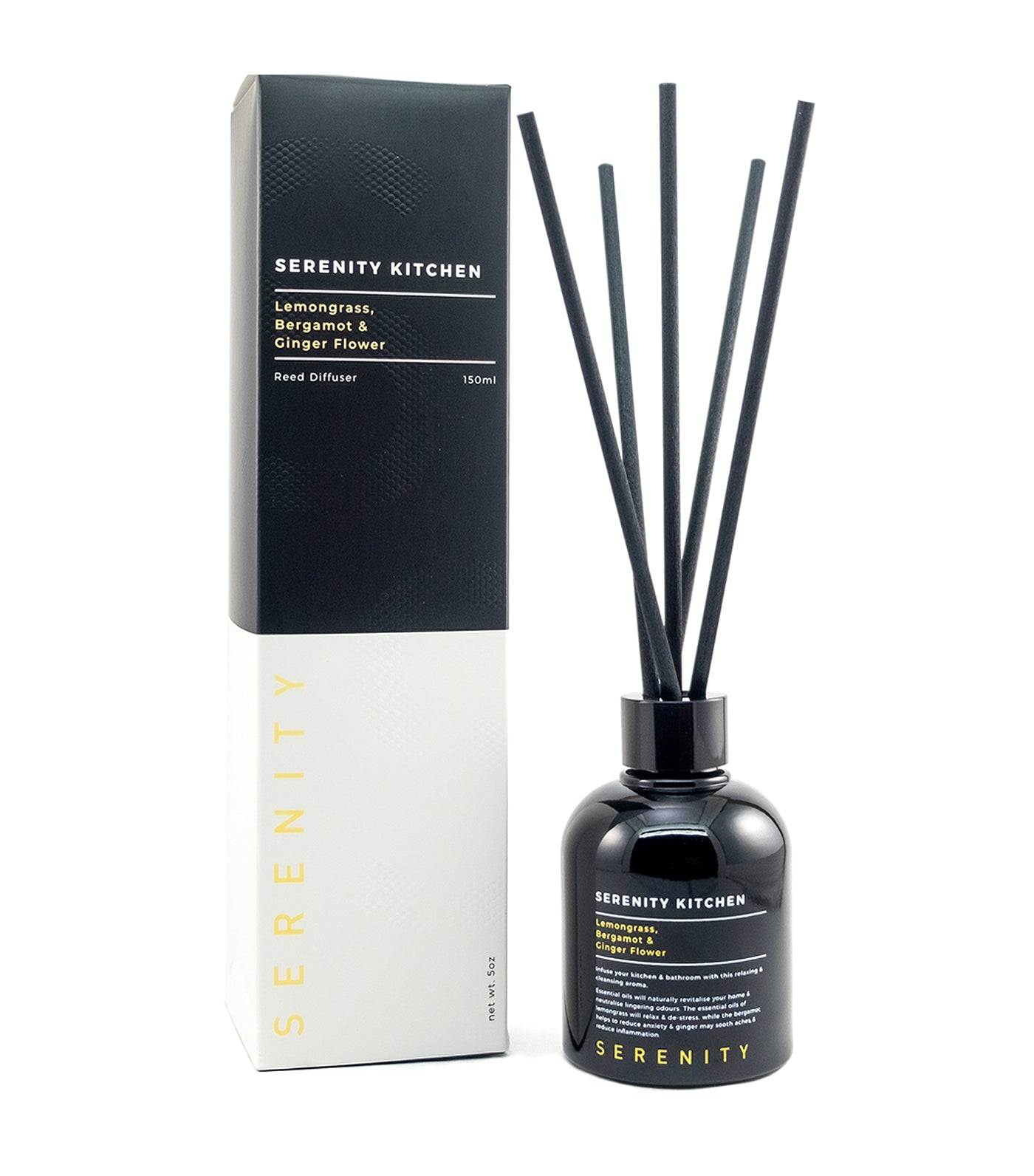 serenity lemongrass,bergamot, and ginger flower reed diffuser