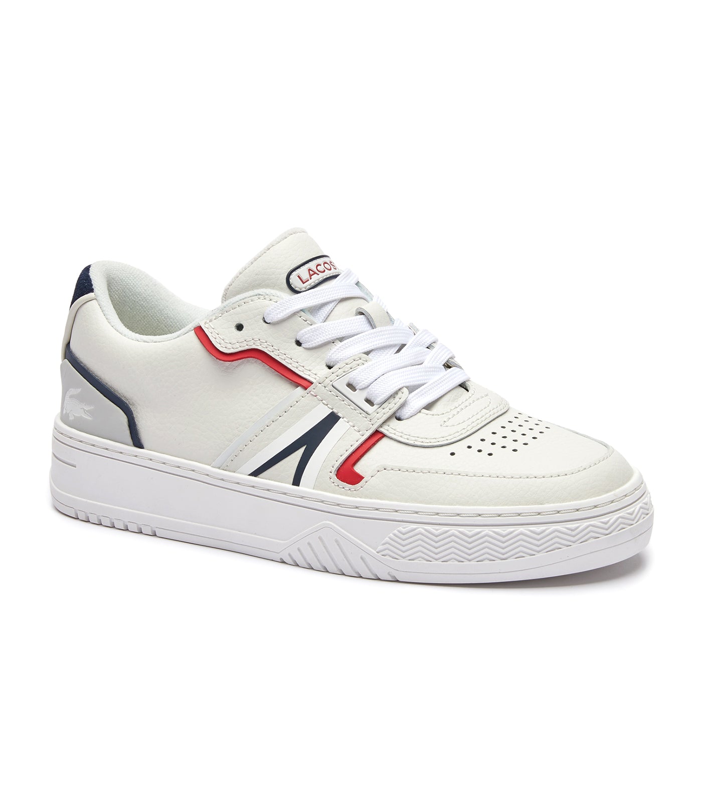 Men's L001 0321 1 Leather Sneakers White/Navy/Red