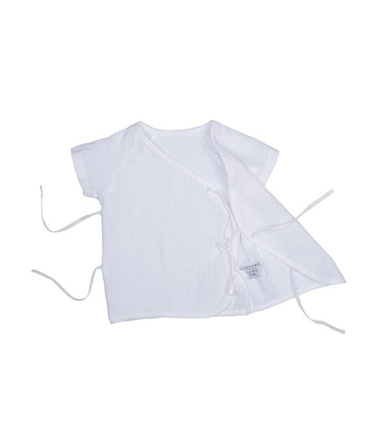 Lamu Short Sleeves Side-Tie White