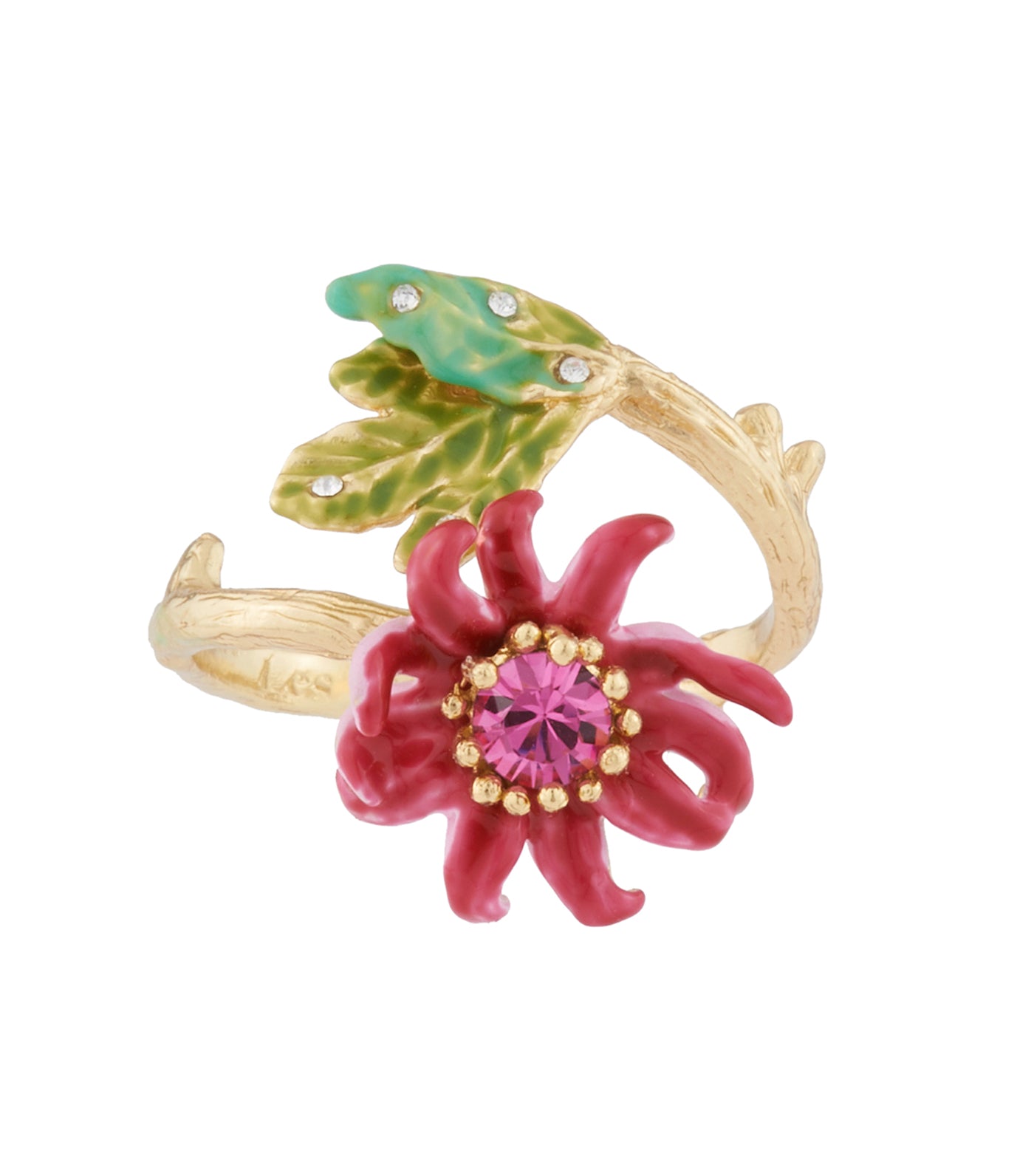 les néréides passion flower adjustable ring