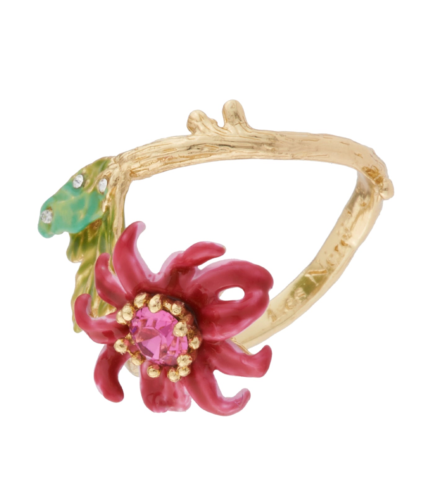 les néréides passion flower adjustable ring