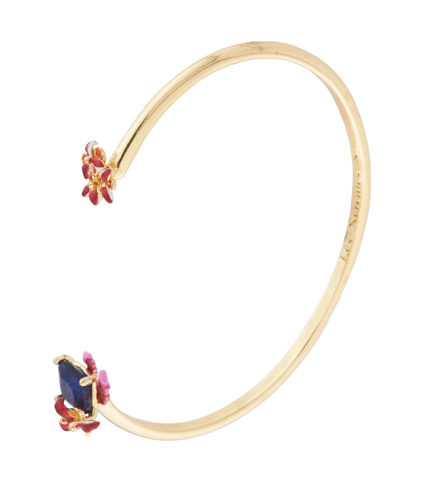 les néréides passion flower, feline paws and carved crystal bangle bracelet