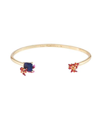 les néréides passion flower, feline paws and carved crystal bangle bracelet