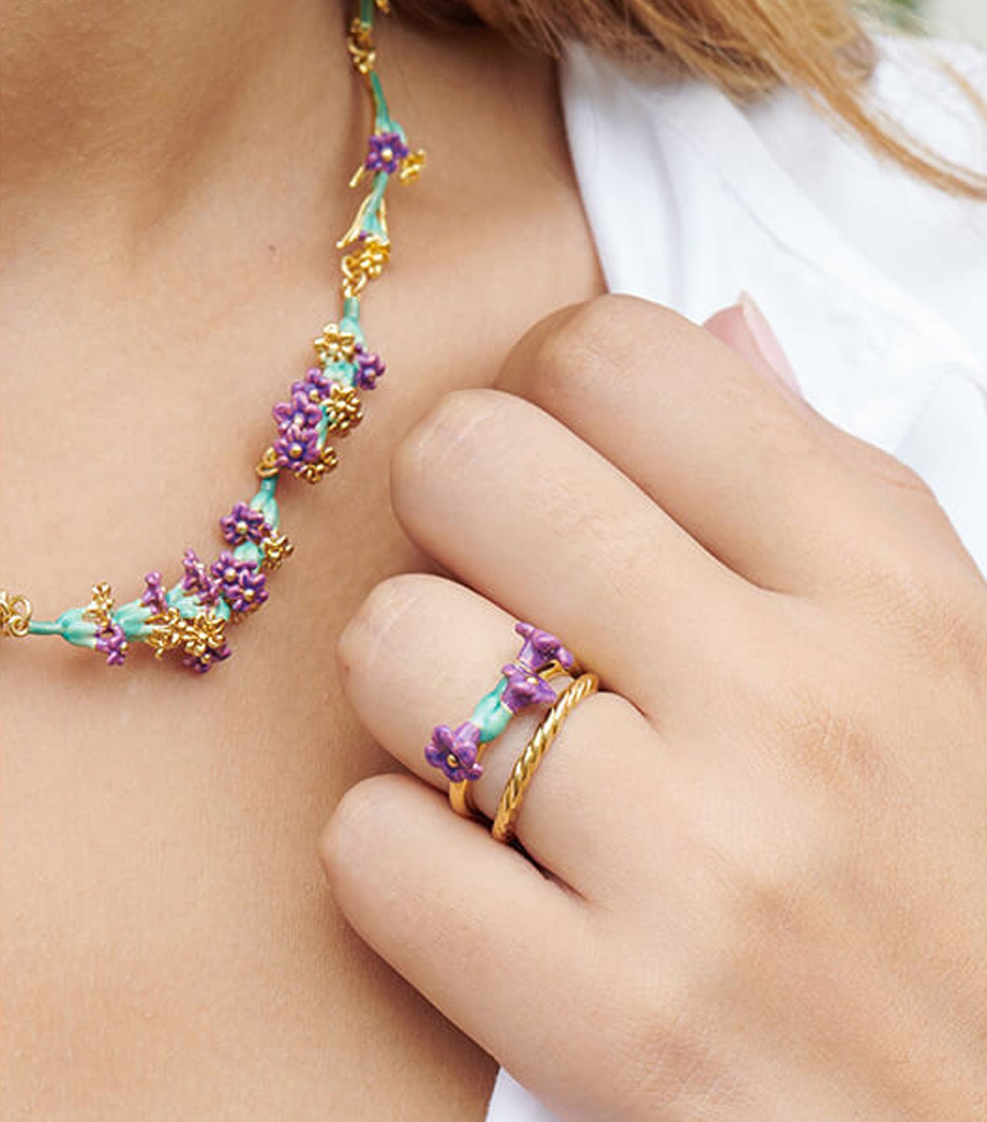 Set of 2 Rings Lavanda Plaits