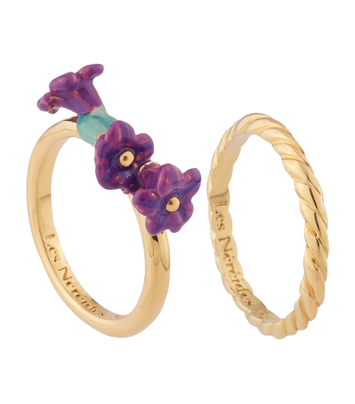 Set of 2 Rings Lavanda Plaits