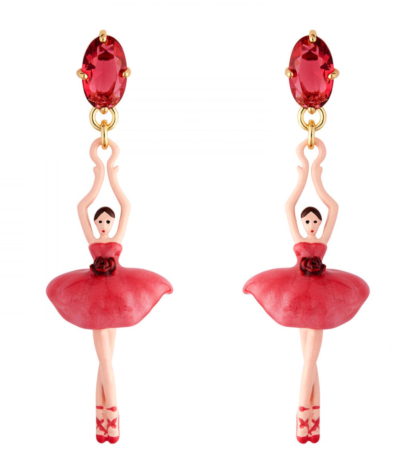 Rose Bud Ballerina Stud Earrings