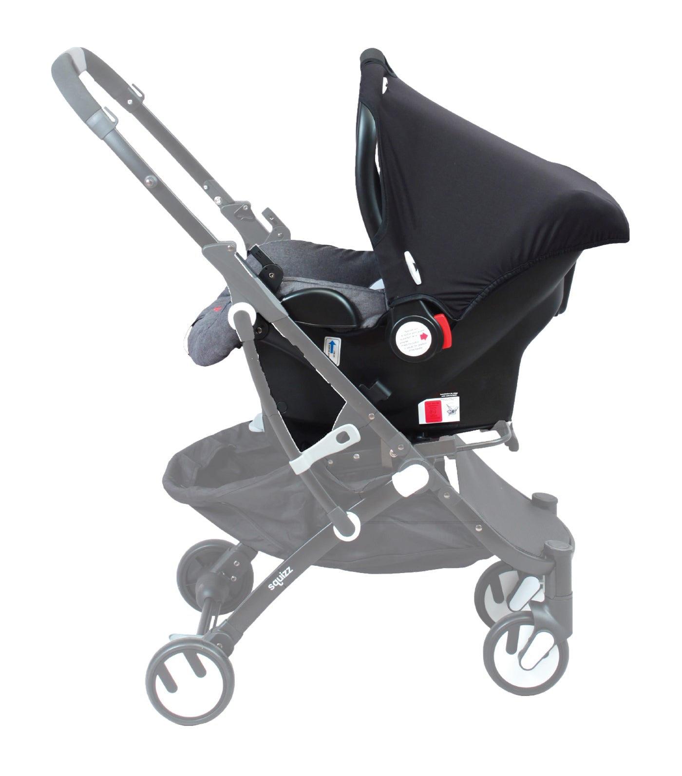 looping squizz 0+ car seat with adapter