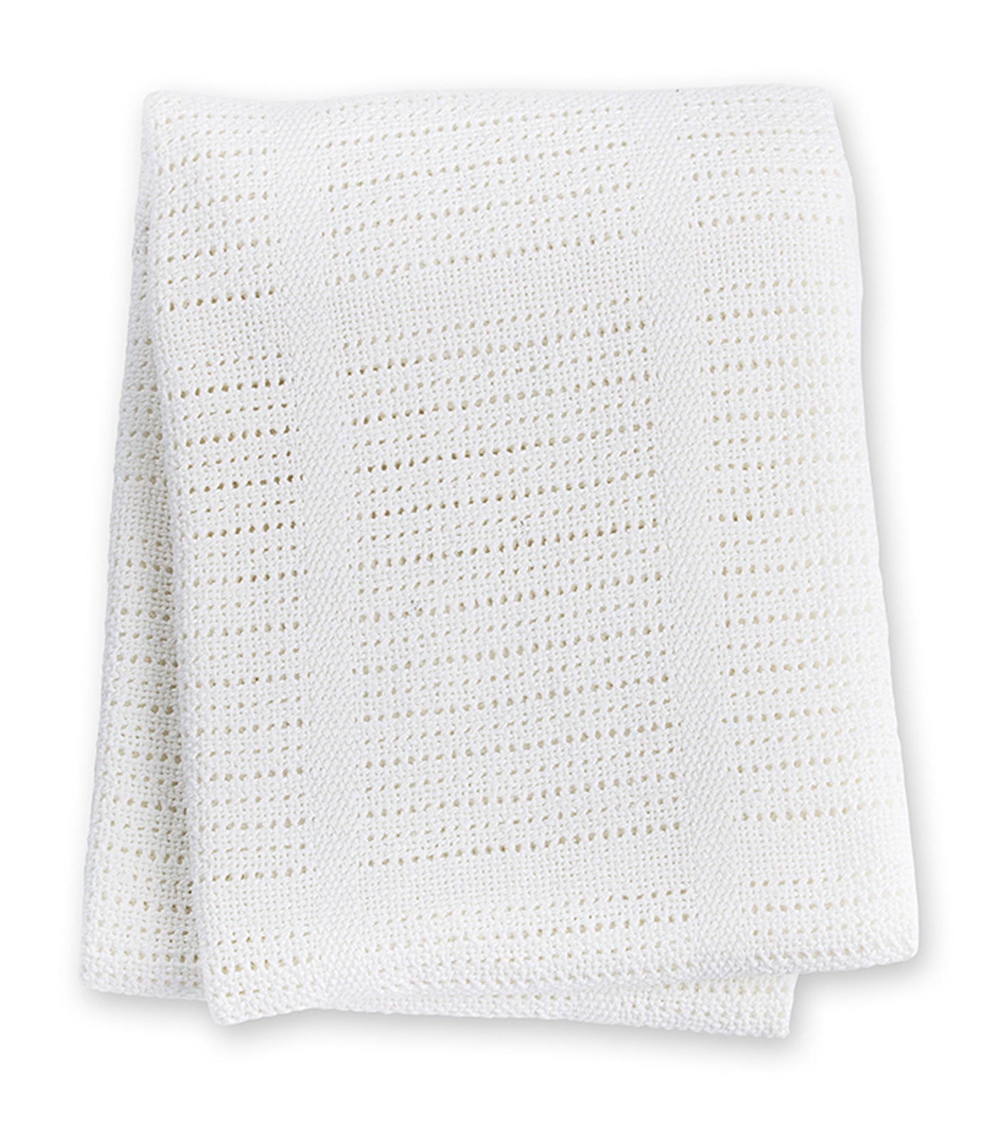 lulujo white cellular cotton baby blanket