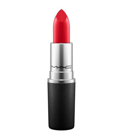 mac cosmetics mac red satin lipstick