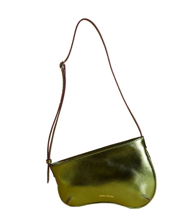 Mini Curve Bag Green Metallic