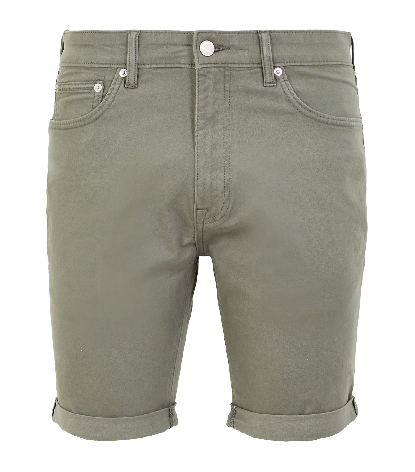 Cotton Stretch 5-Pocket Shorts Khaki