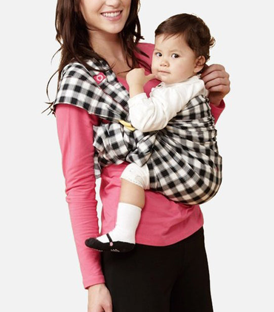 mamaway gingham chunky baby ring sling