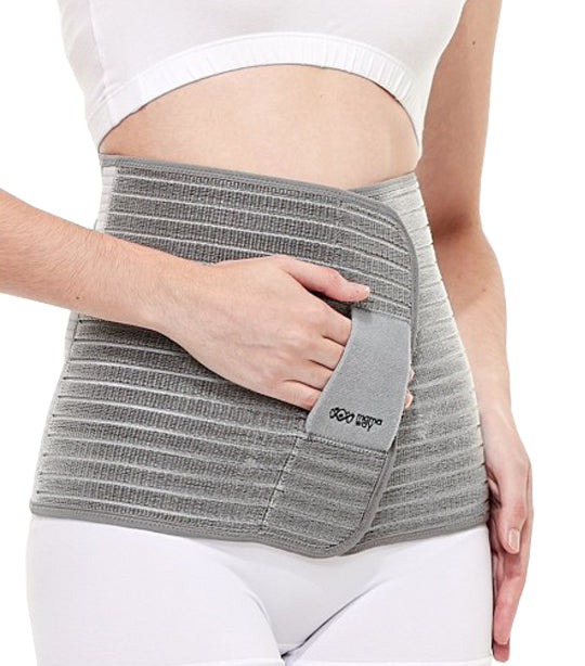 mamaway gray nano bamboo postnatal recovery & support belly band