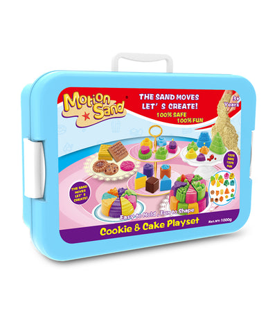 motion sand deluxe bucket - cookie & cake playset