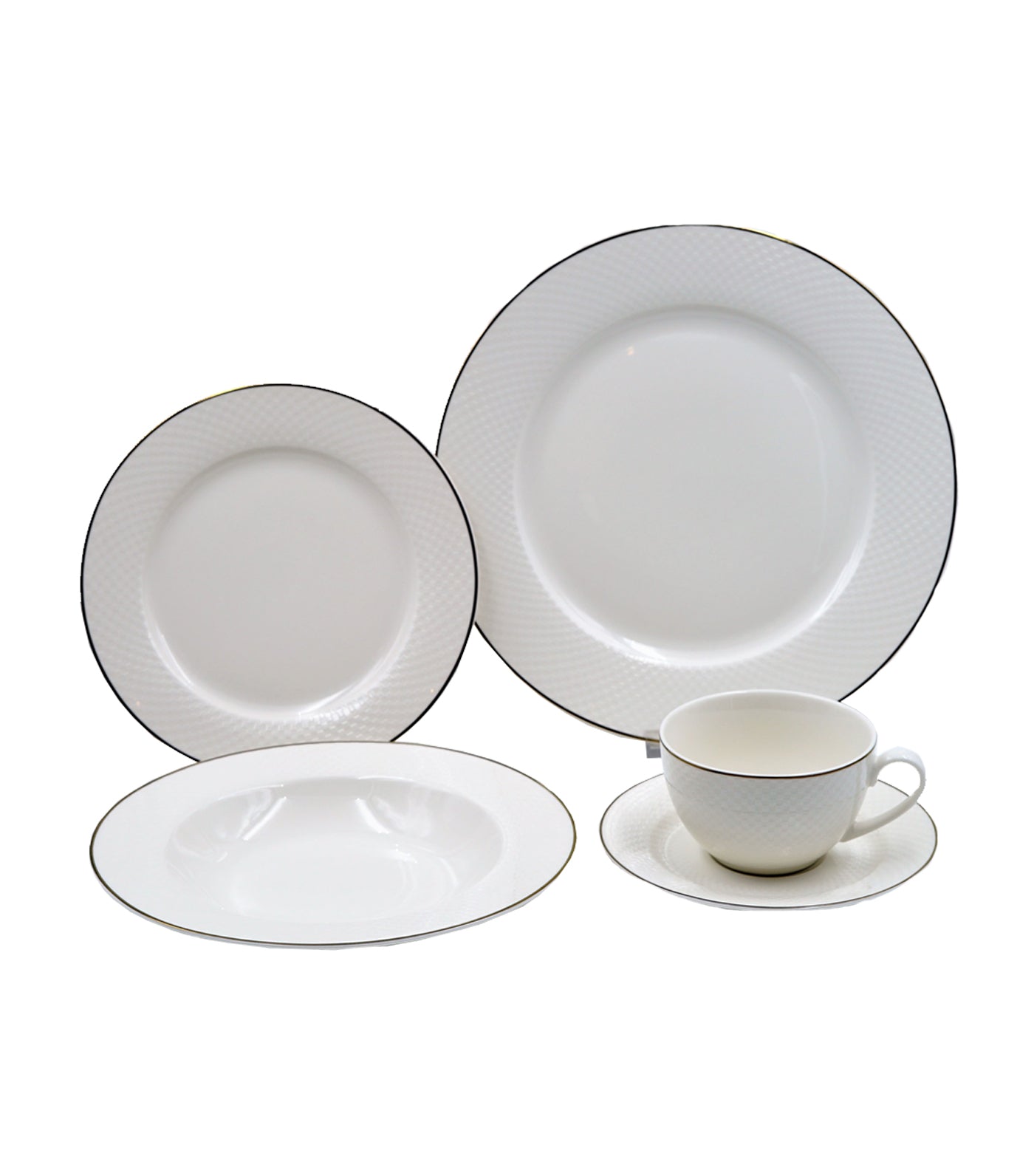 Multiple Choice 20-Piece New Bone Dinner Set - Elite Gold