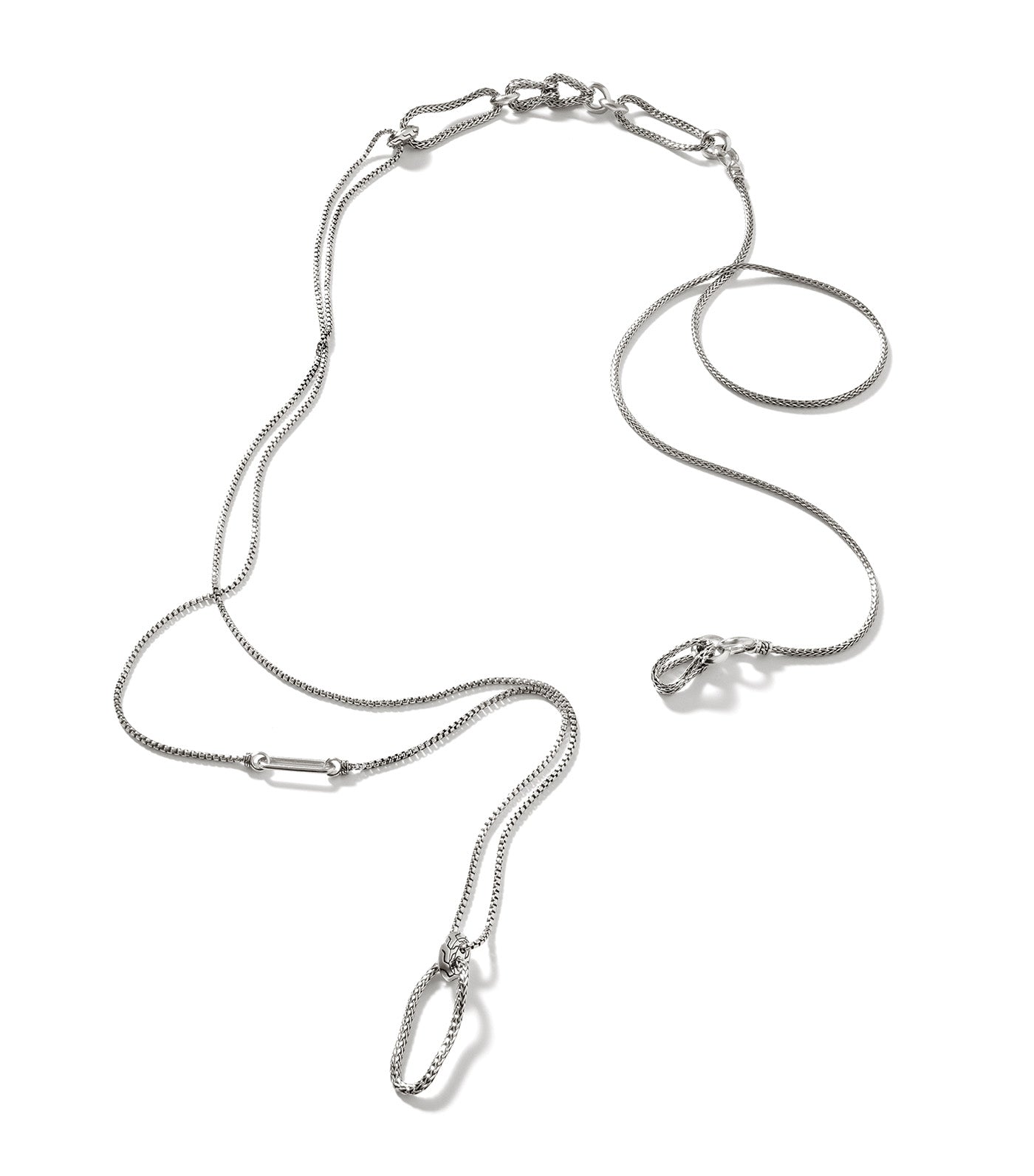 Asli Adjustable Sautoir 2.5mm Chain Necklace Sterling Silver