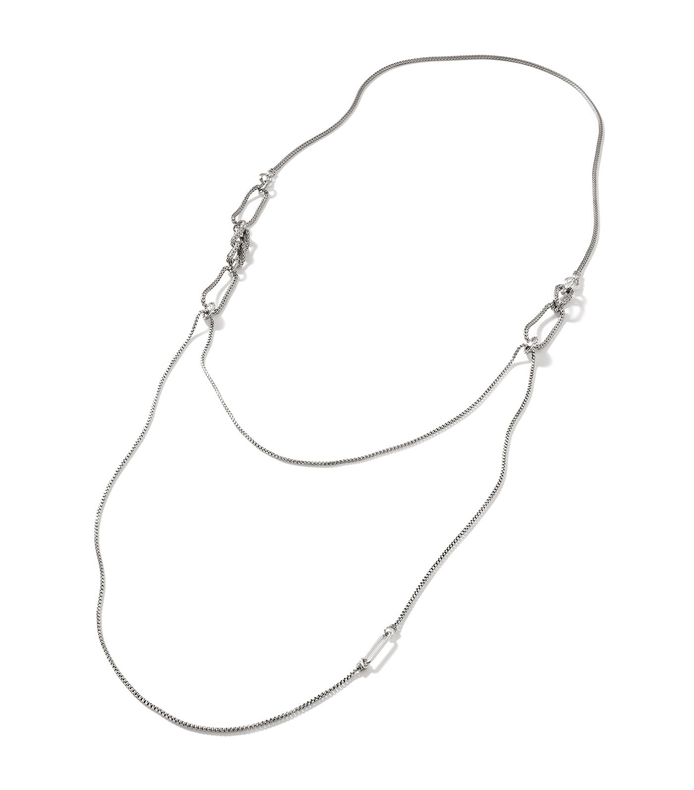 Asli Adjustable Sautoir 2.5mm Chain Necklace Sterling Silver