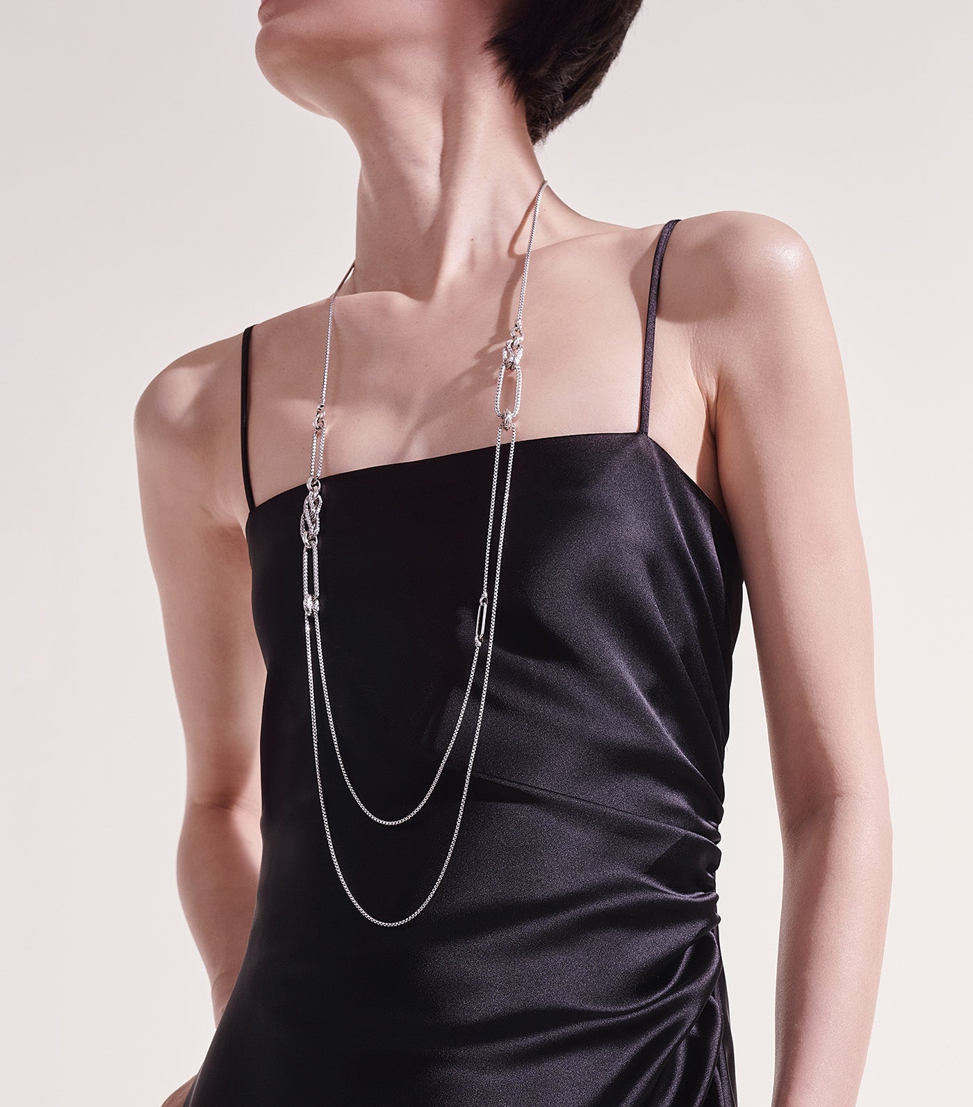 Asli Adjustable Sautoir 2.5mm Chain Necklace Sterling Silver