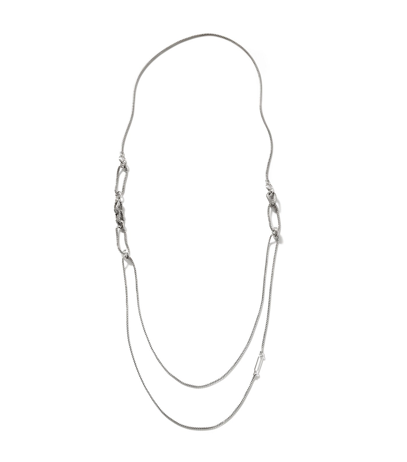 Asli Adjustable Sautoir 2.5mm Chain Necklace Sterling Silver