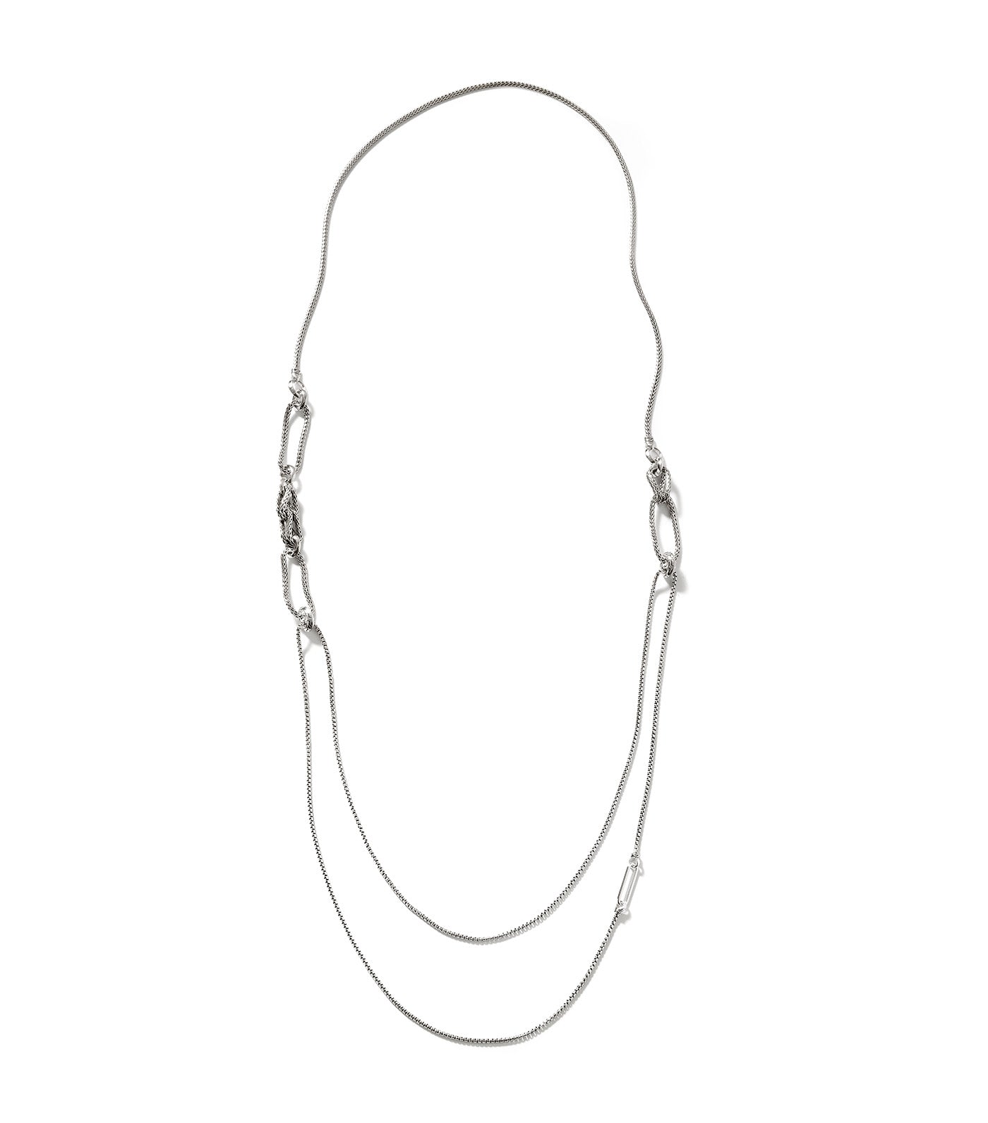 Asli Adjustable Sautoir 2.5mm Chain Necklace Sterling Silver