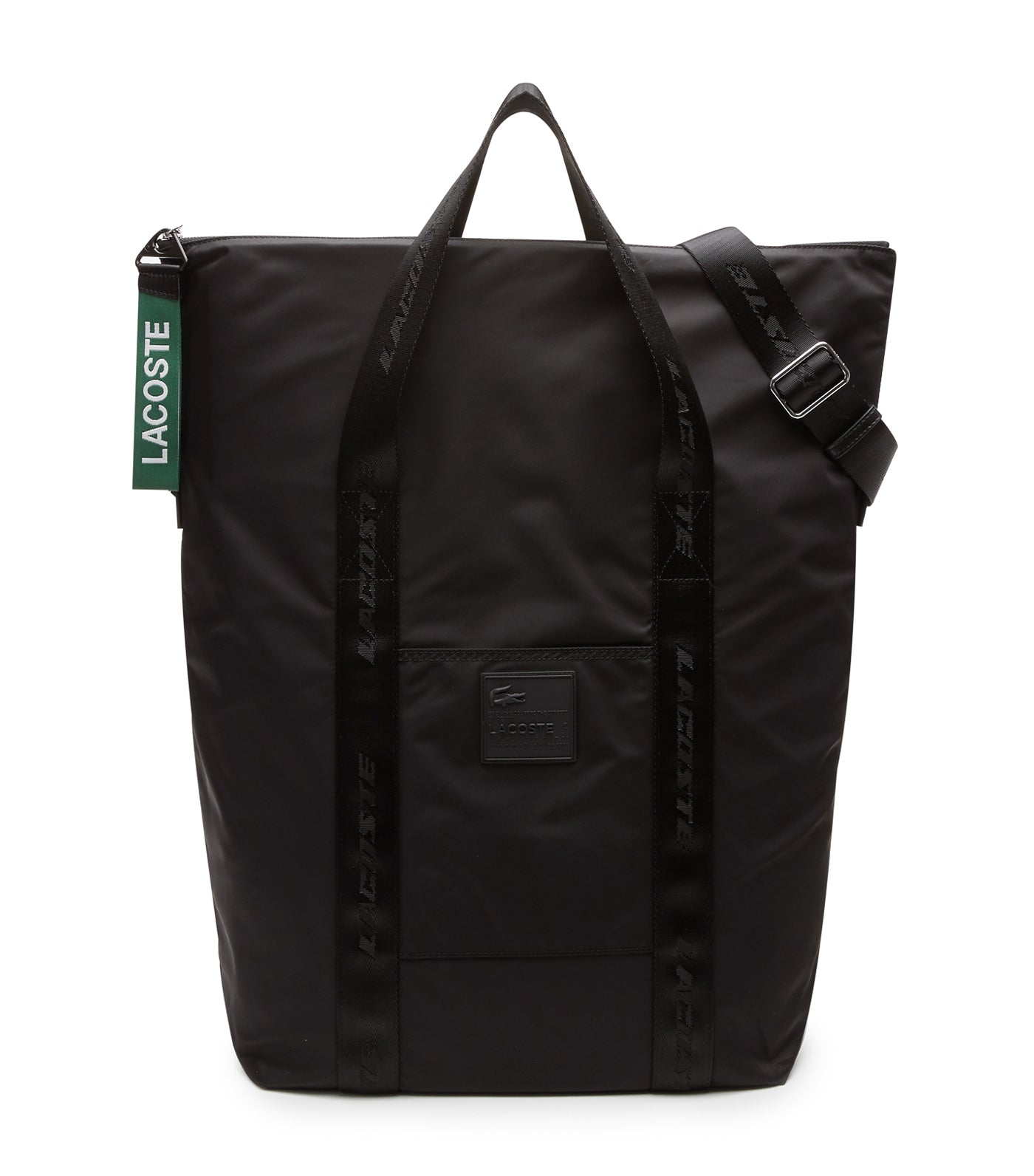 Women's Active Nylon Large Branded Handle Tote Noir