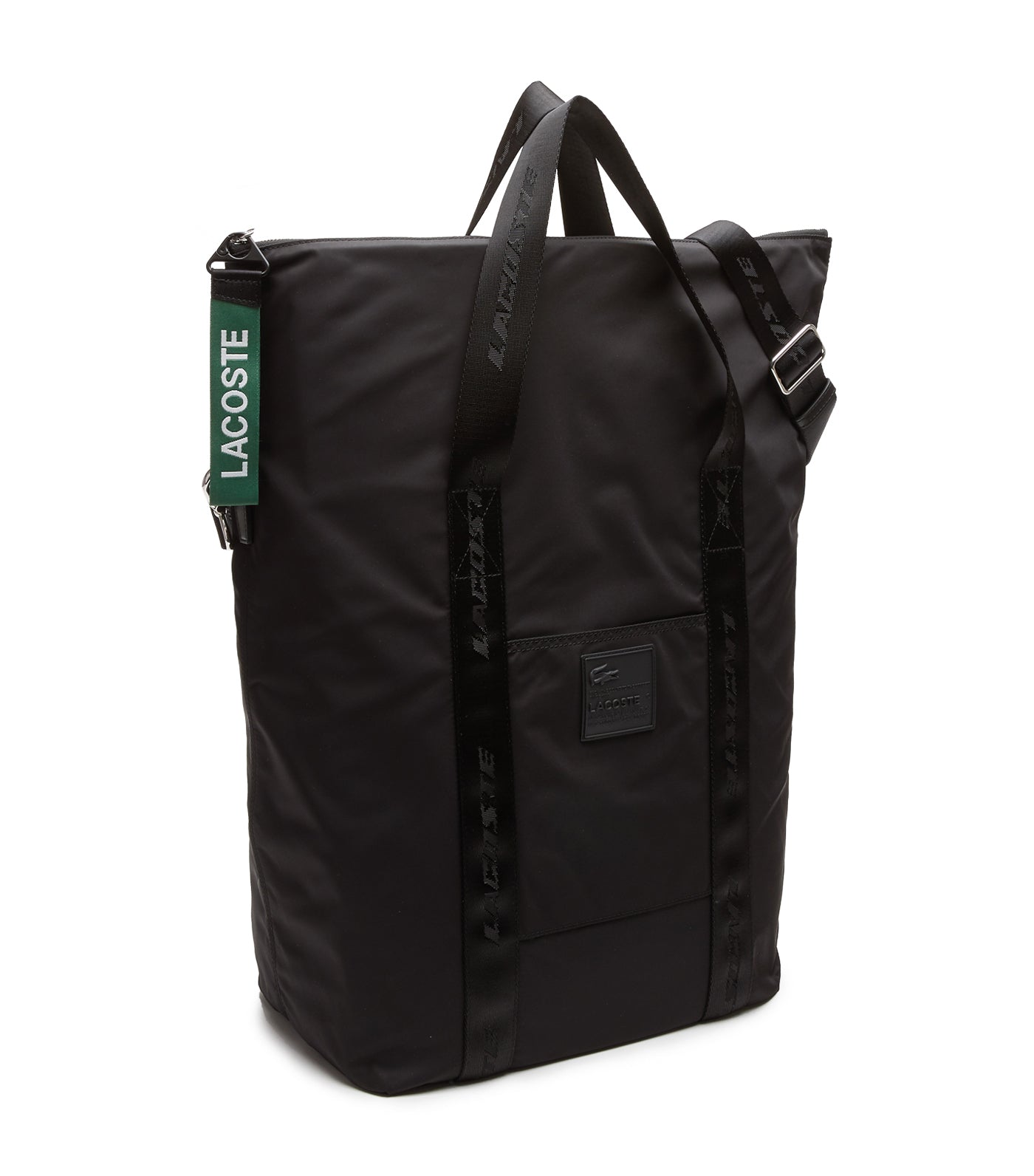 Women's Active Nylon Large Branded Handle Tote Noir