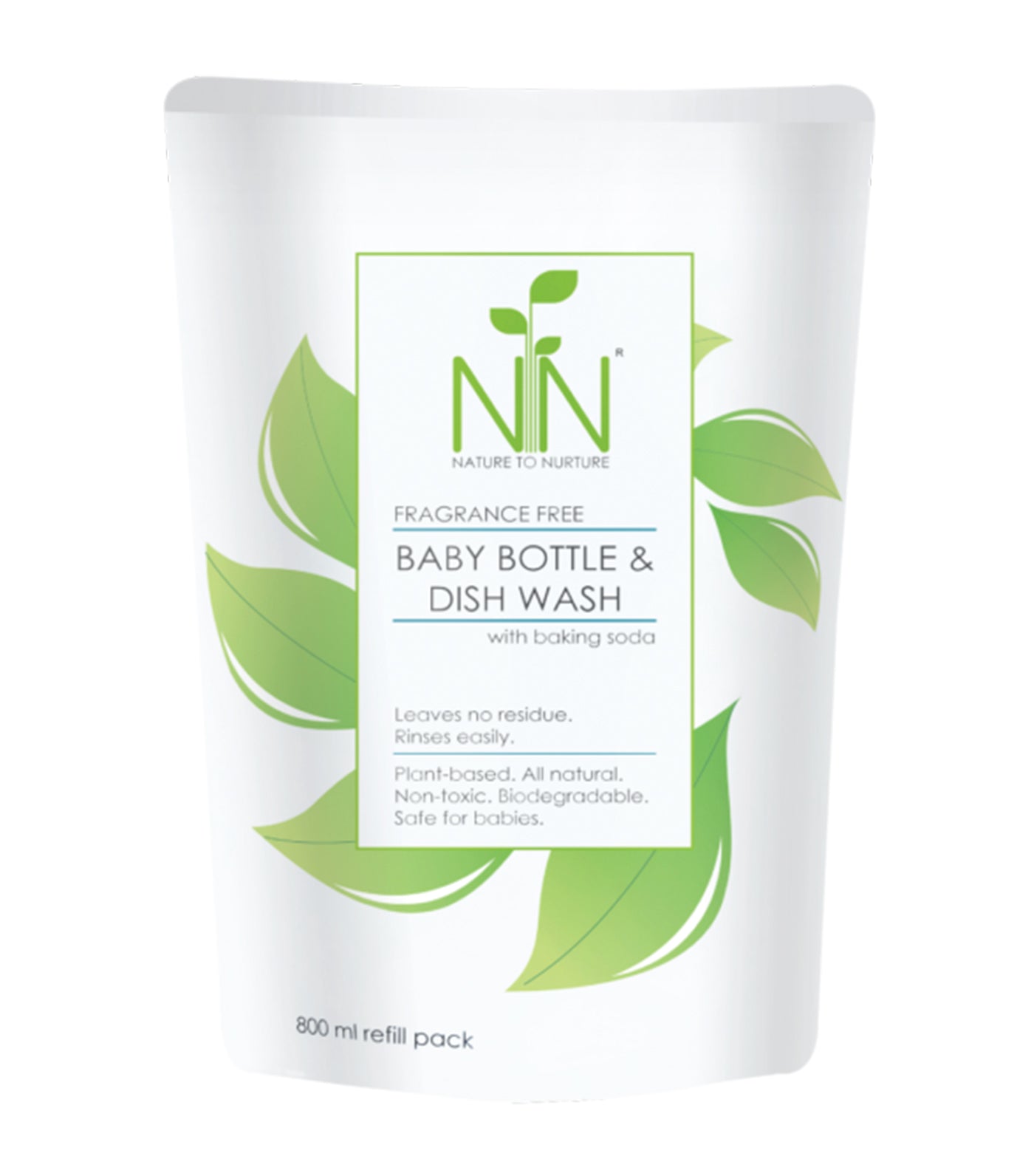 nature to nurture baby bottle and dish wash 800ml refill
