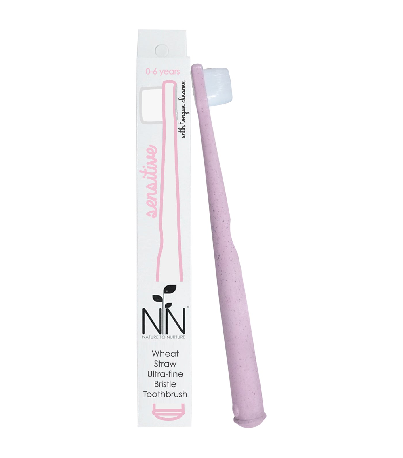 Wheat Straw Ultra-Fine Toothbrush - Pink