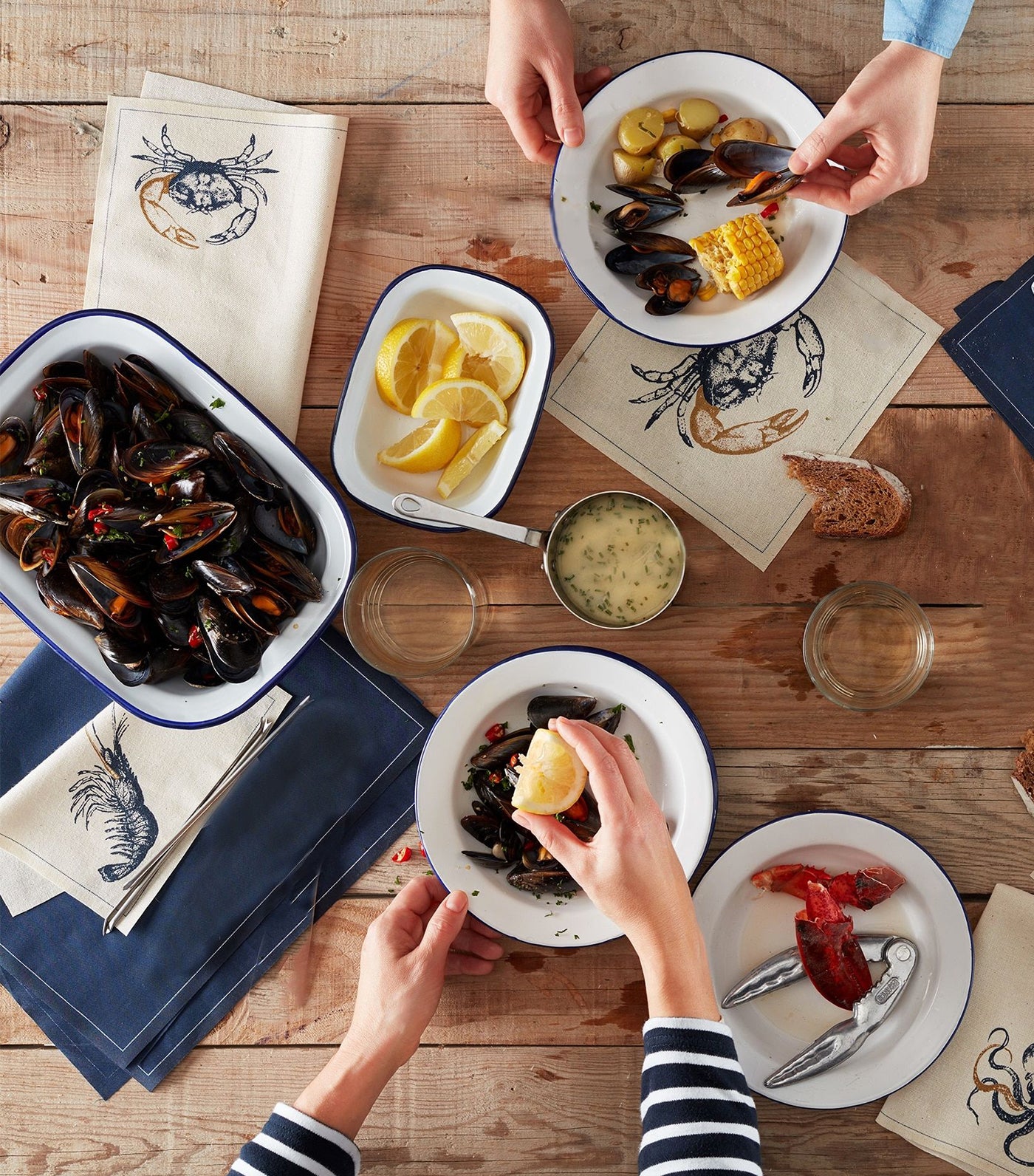 Ocean Collection Formal Food Table Napkins