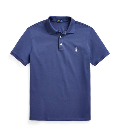 Men's Slim Fit Stretch Mesh Polo Shirt Blue