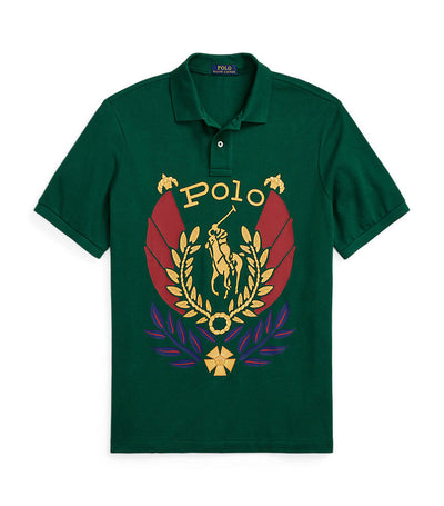 Men's Classic Fit Uni Crest Mesh Polo Shirt New Forest