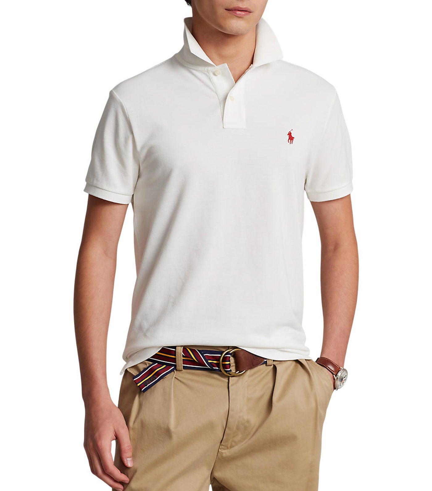 Men’s Custom Slim Lunar New Year Polo Shirt White