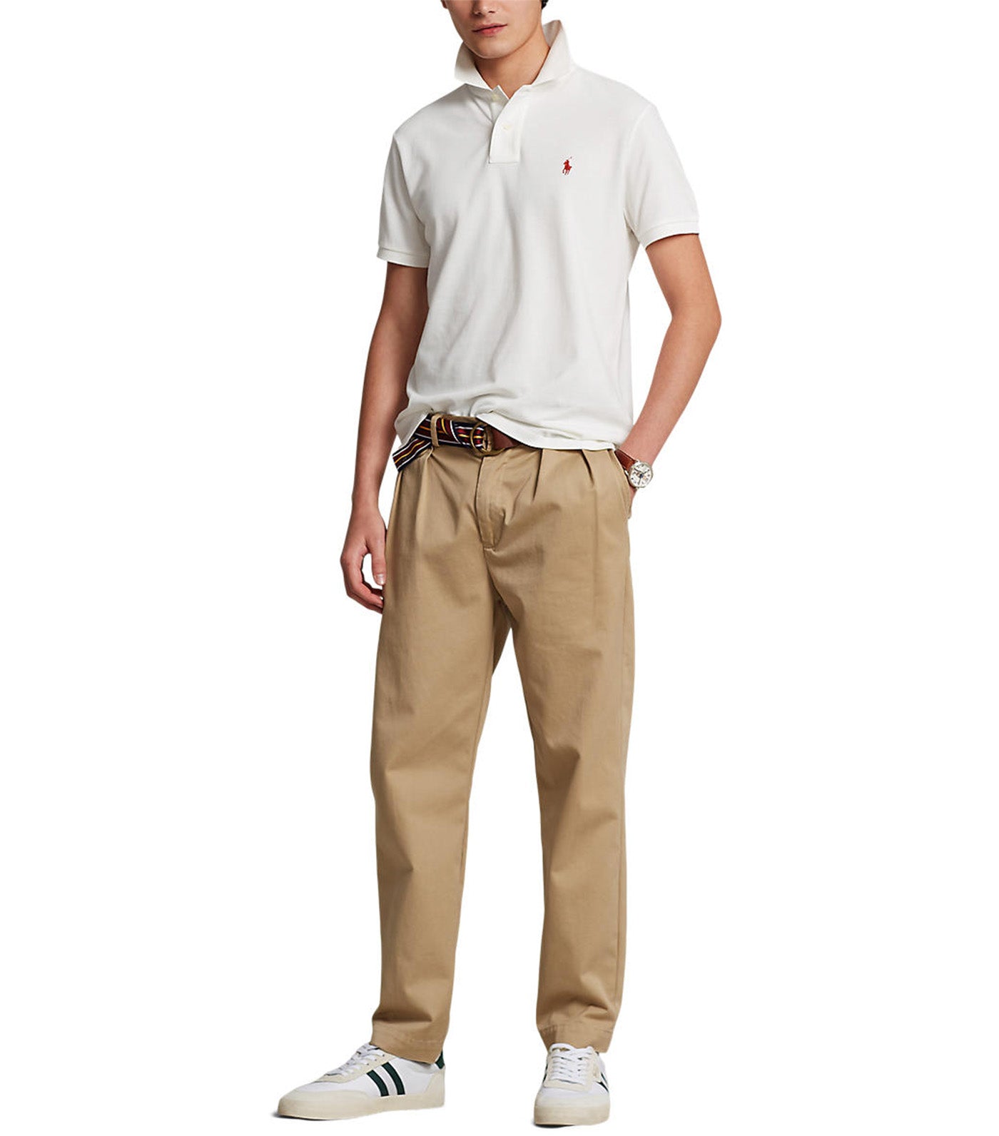 Men’s Custom Slim Lunar New Year Polo Shirt White