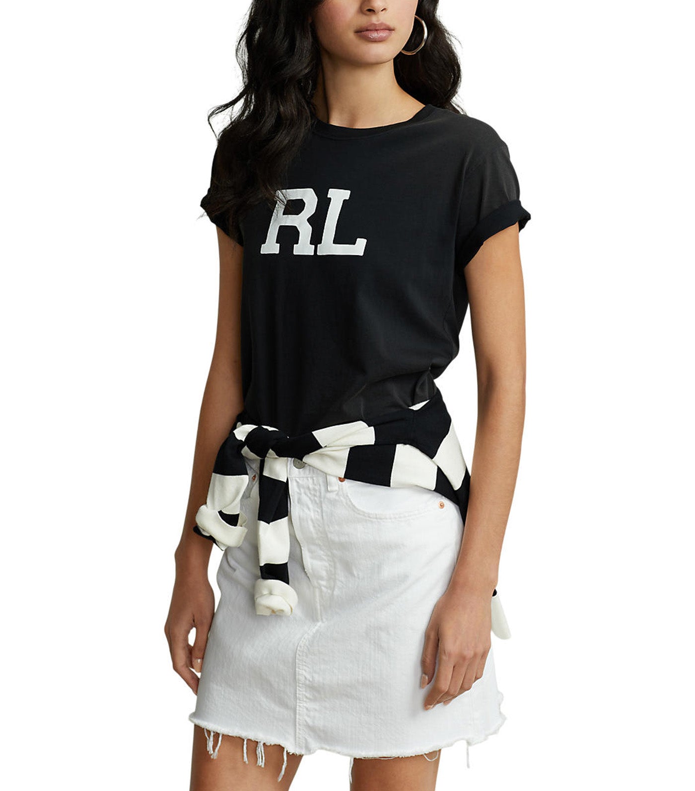 Women's RL Logo Jersey Tee Black