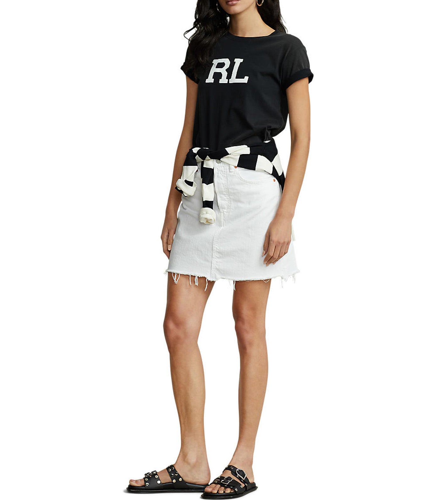 Women's RL Logo Jersey Tee Black