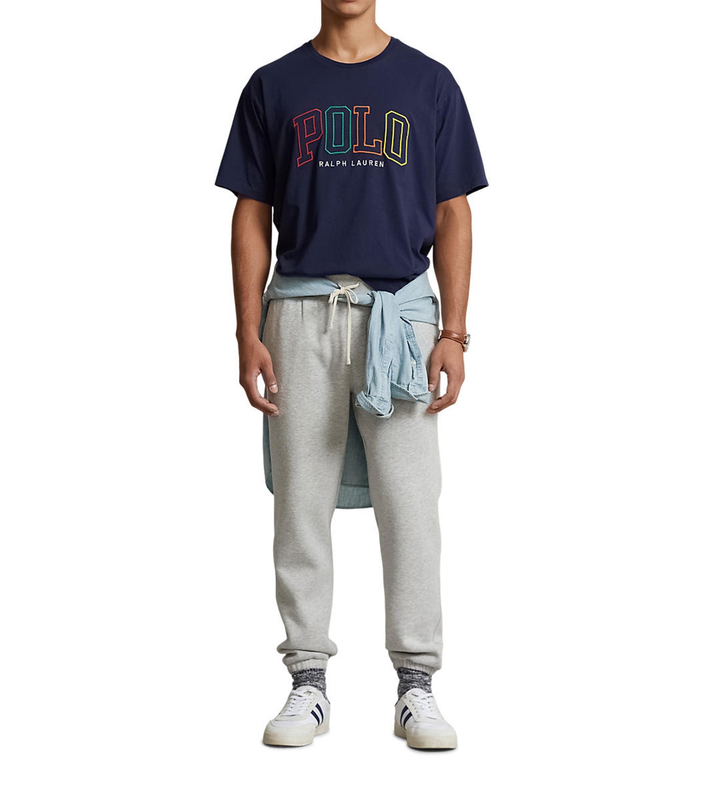 Men's Big Fit Logo Jersey T-Shirt Cruise Navy