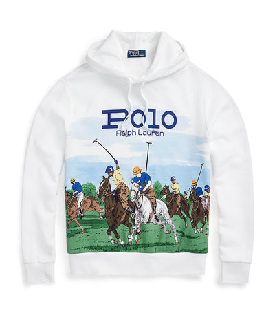 Men's Fleece Graphic Hoodie Polo Club Scenic/White