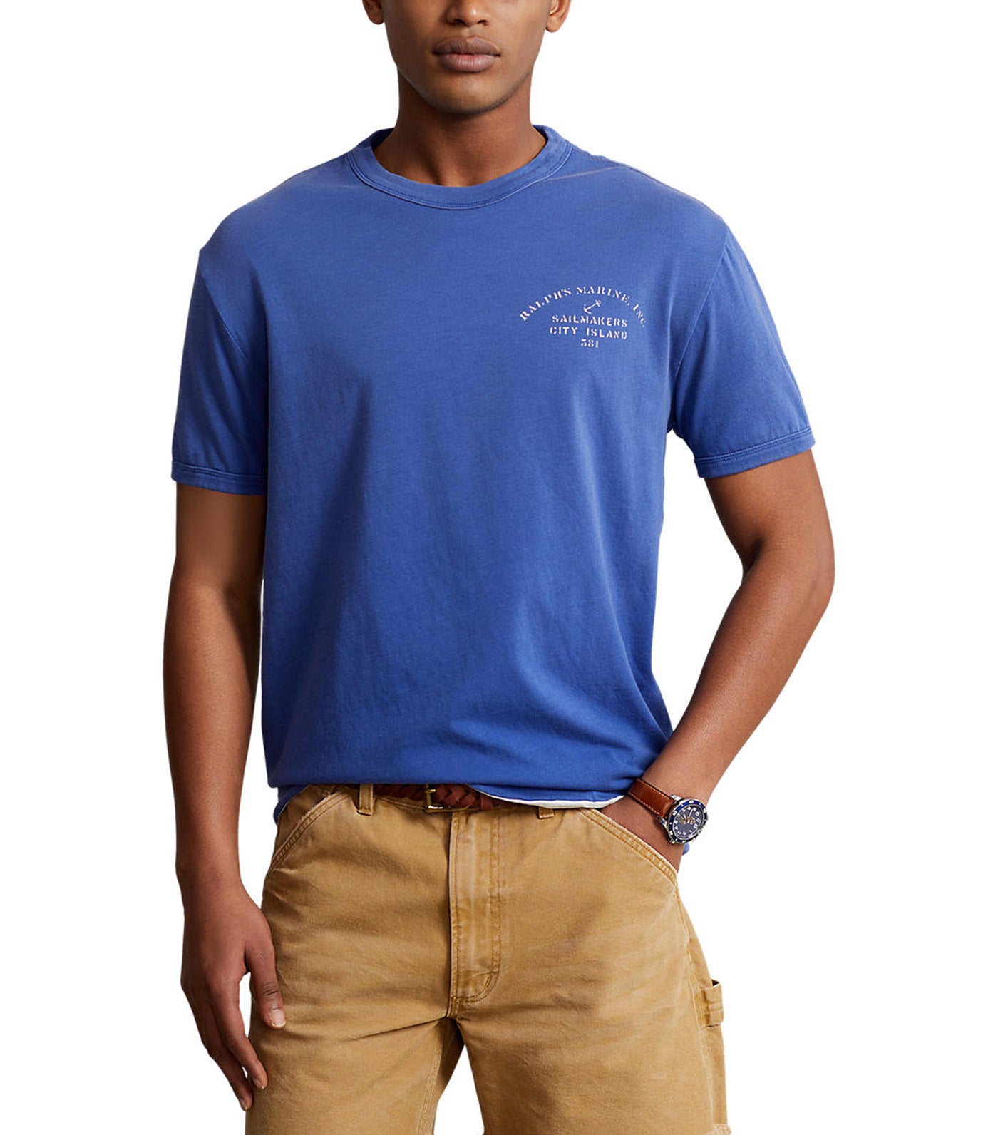 Men's Classic Fit Reversible Jersey T-Shirt Nevis/Royal Blue