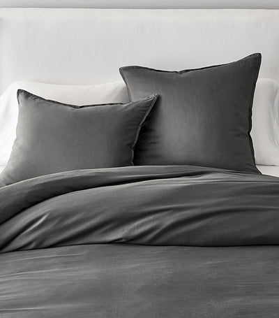 Pottery Barn Casual TENCEL™ Duvet Cover and Shams - Charcoal