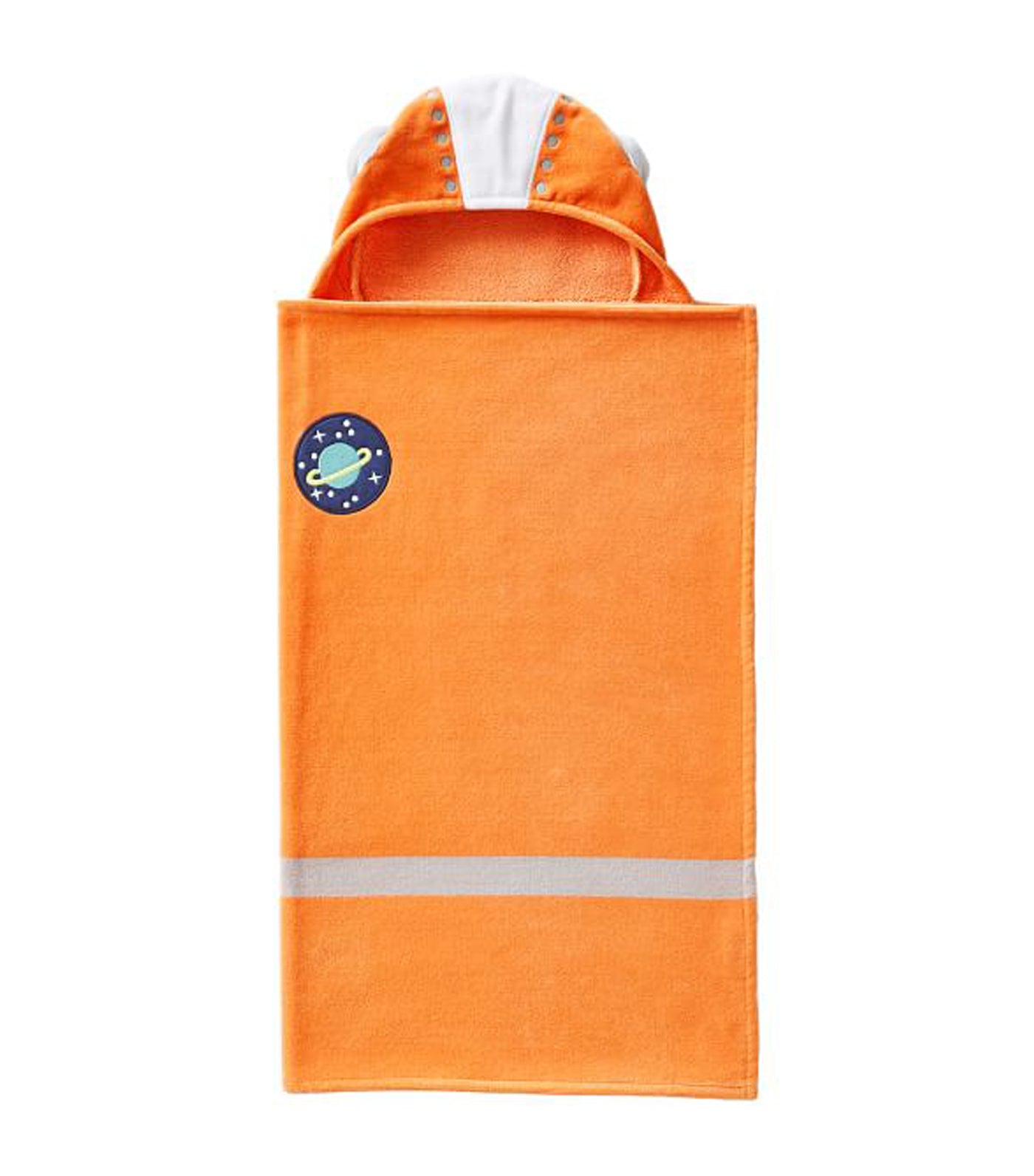 Astronaut Kid Hooded Towel - Orange Multi