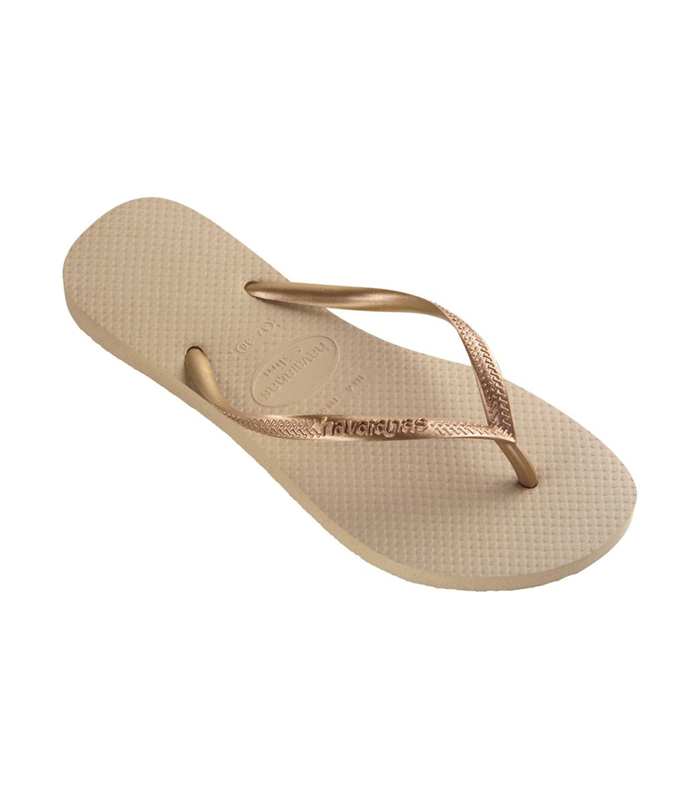 Havaianas Women's Slim Flip Flops - Light Gold