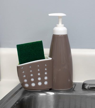 MakeRoom Soap Dispenser with Perforated Sponge Holder
