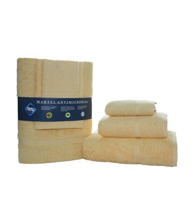 Sanitized Antimicrobial Bath, Hand and Face Towel Set - Soft Apricot