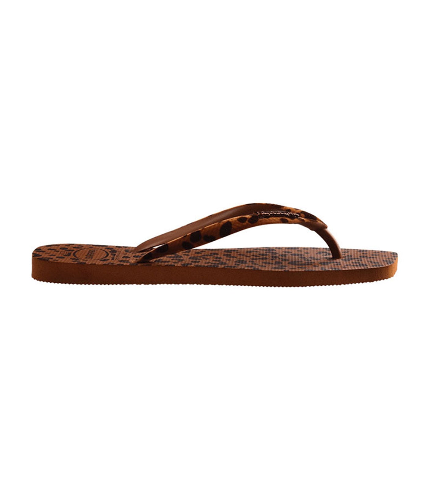 Slim Square Velvet Flip Flops Rust
