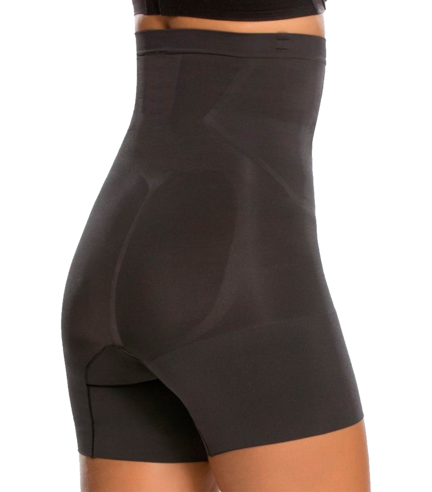 spanx oncore hi-waist mid-thigh short black