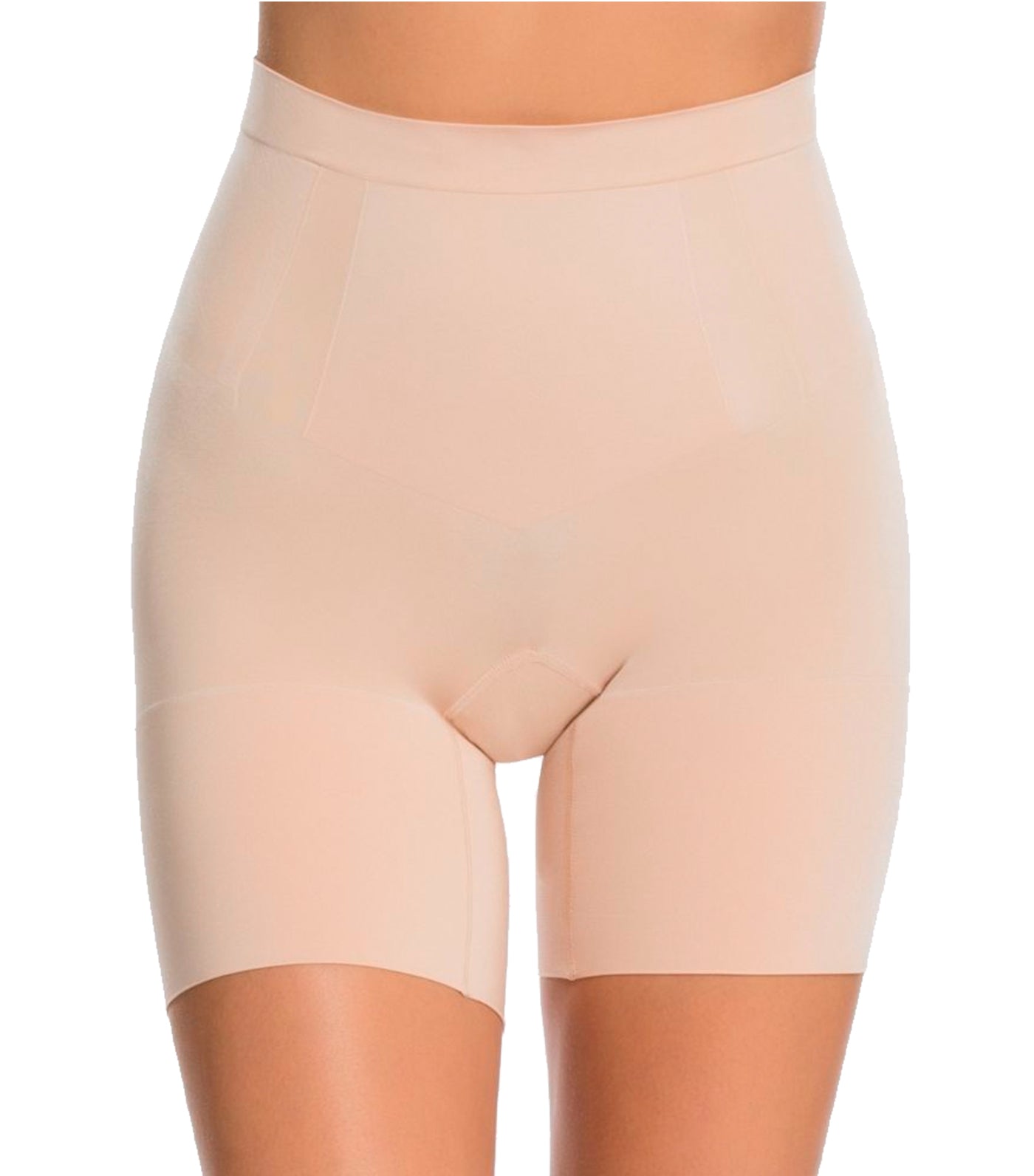 spanx oncore mid-thigh short nude