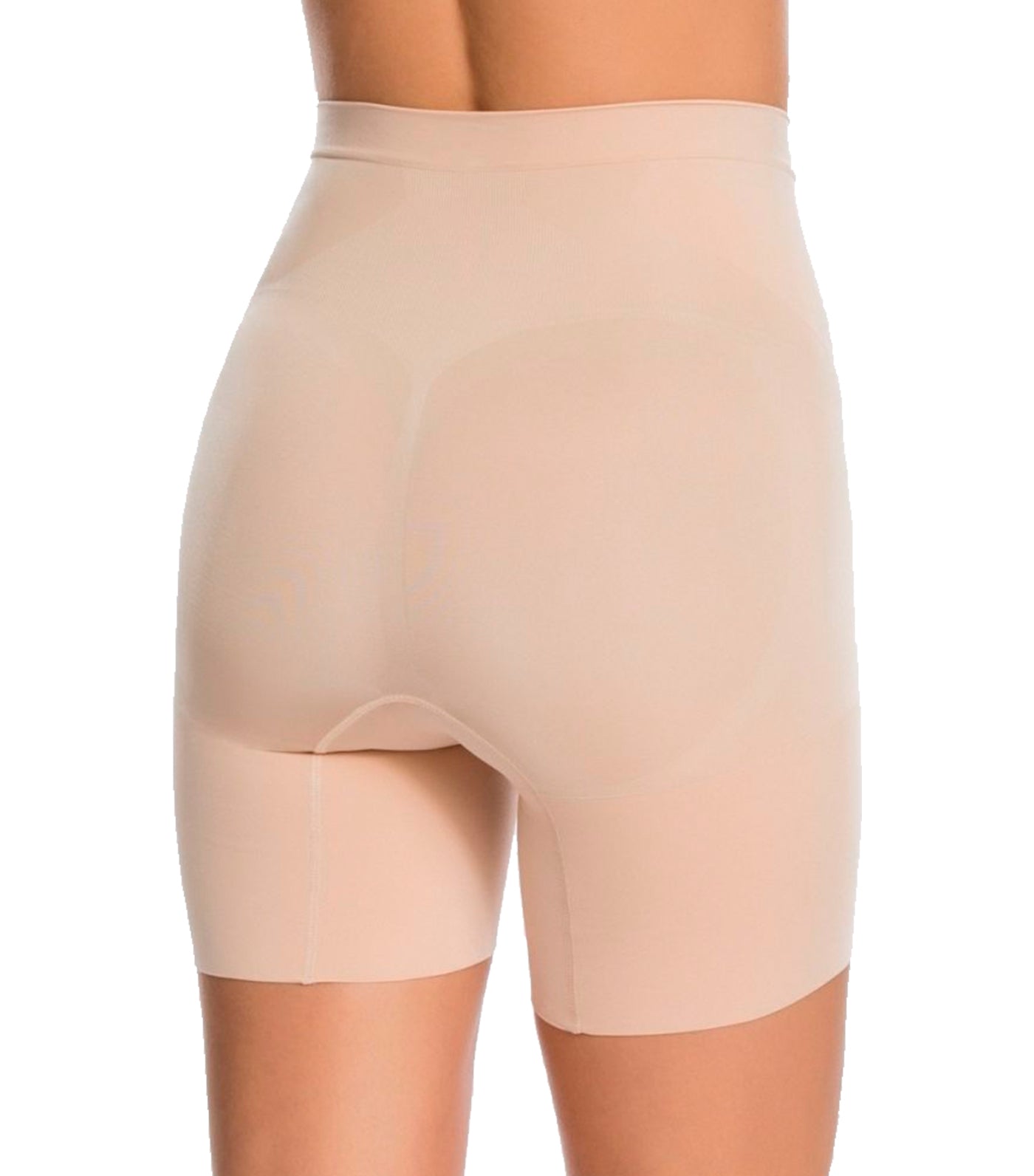 spanx oncore mid-thigh short nude